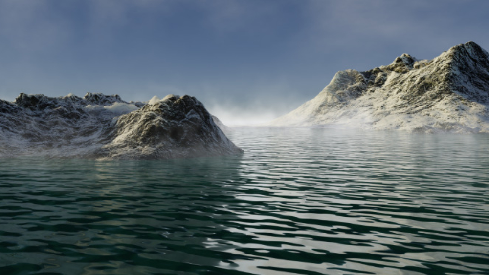 Winterszene Eismeer